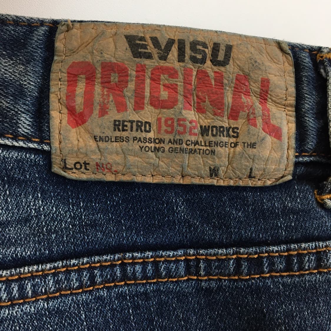 EVISU 에비수 레트로1952 데님진 36 인치  상품이미지4