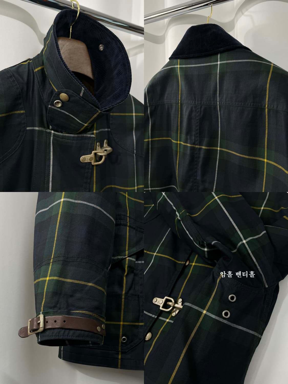 폴로 랄프로렌 왁스드 블랙와치 파이어맨 카코트 자켓 상품이미지7