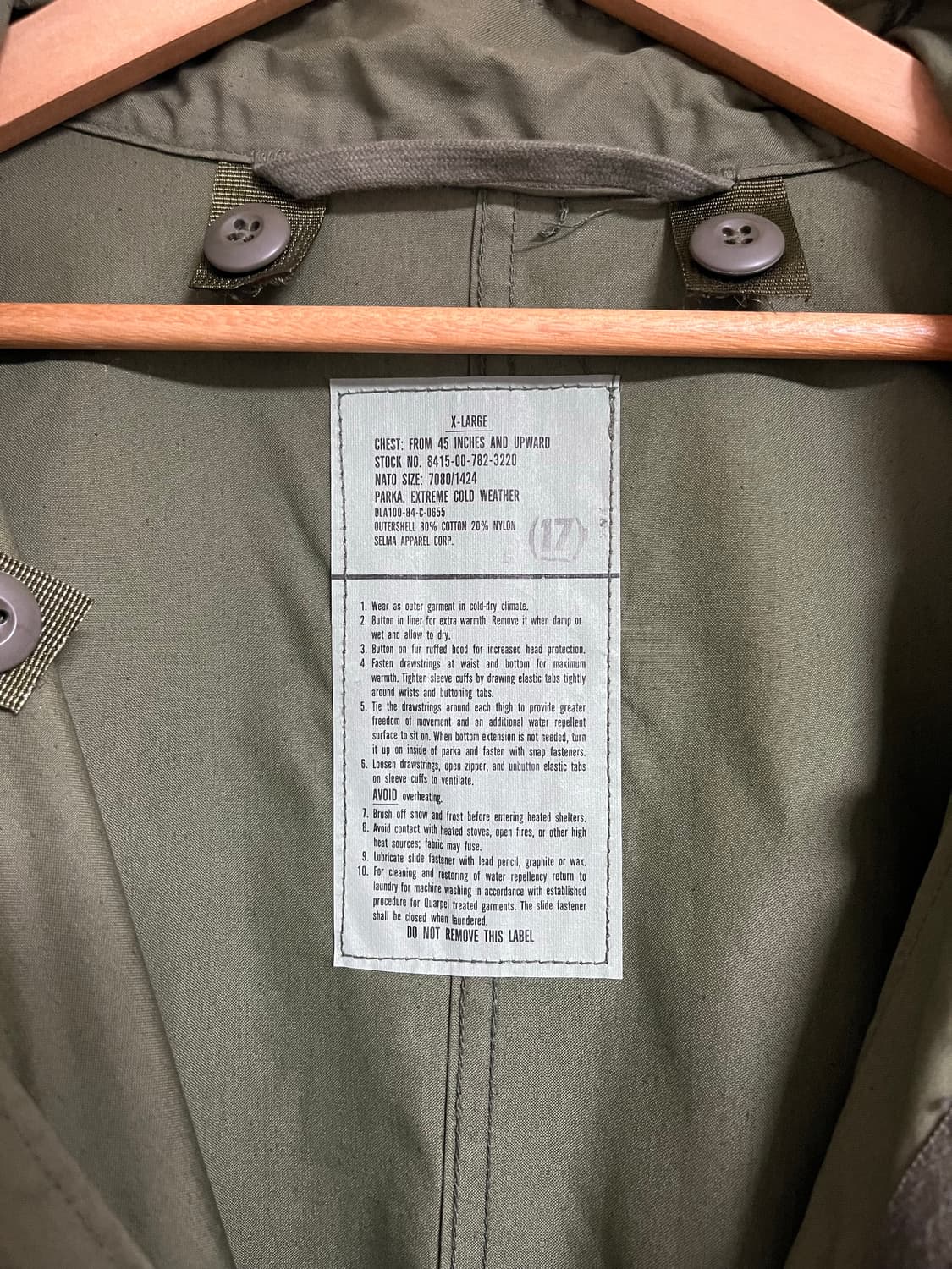 M65 피쉬테일 파카 오리지널 개파카 XL 민트급 상품이미지3