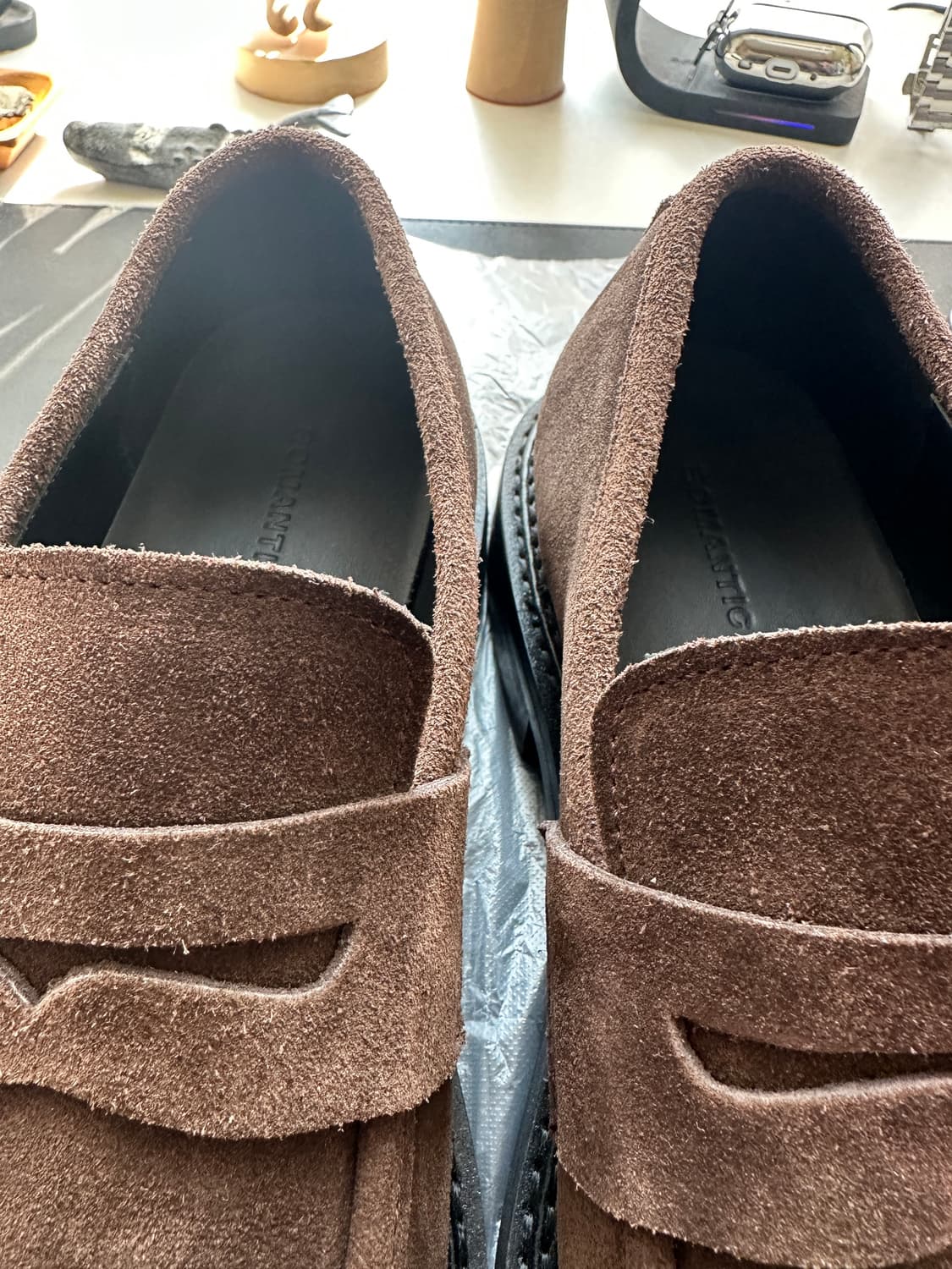 로맨틱무브 뉴 미니멀 스웨이드 로퍼(브라운) 상품이미지5