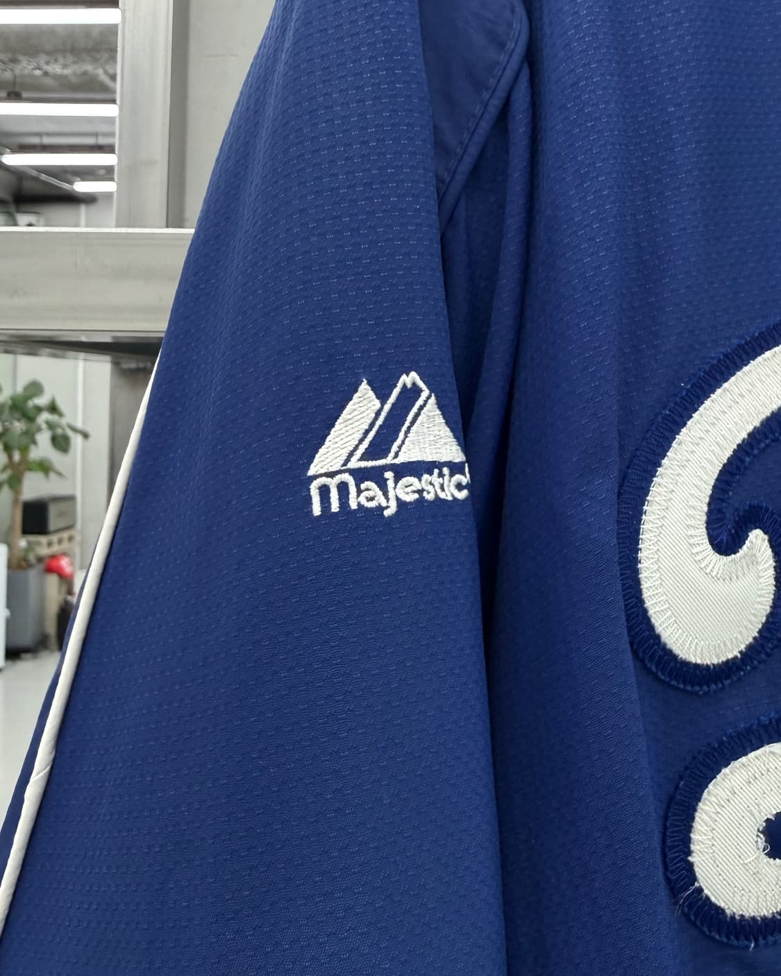 마제스틱 00s LA 다저스 후리스 패딩 점퍼 자켓 블루 상품이미지4