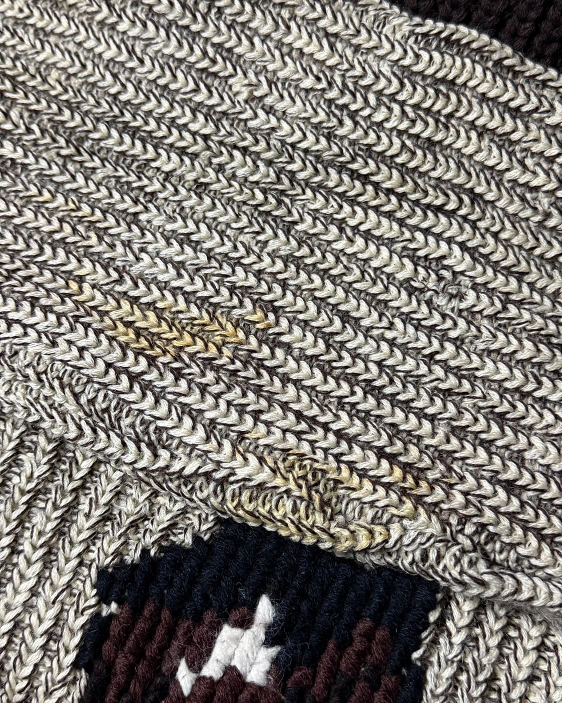 (70s 라이트닝지퍼) 70s Caldwell 홀스패턴 코위찬 스웨터 L 상품이미지8