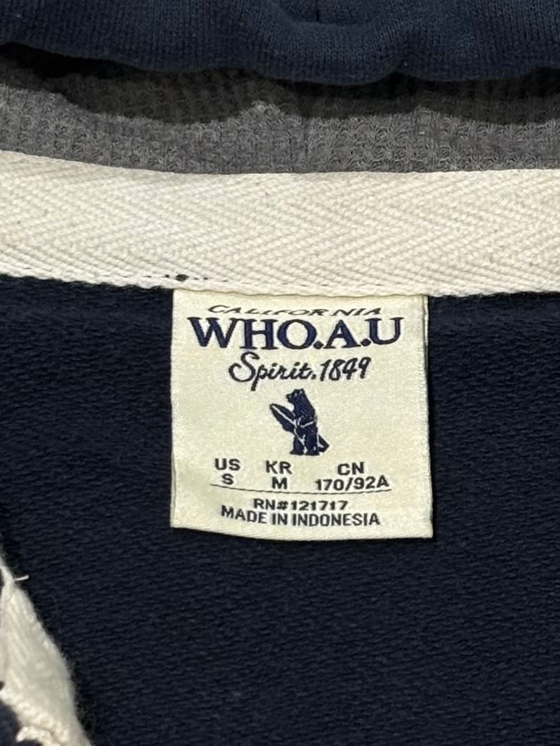 후아유 빅로고 네이비 후드집업 상품이미지6