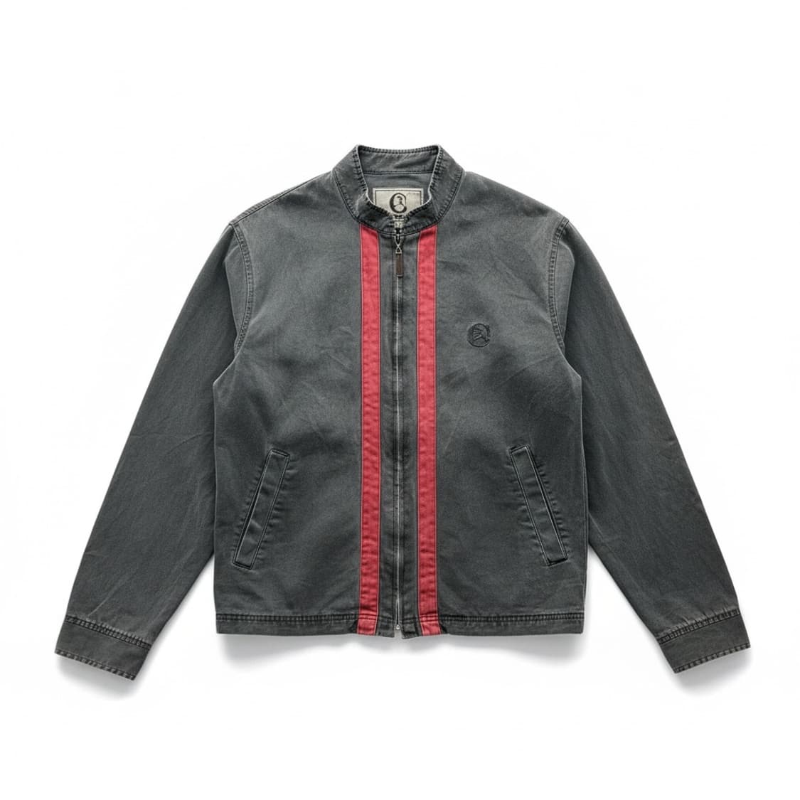 챔피온(Champion) 회색 레드 스트라이프 집업 자켓 상품이미지1