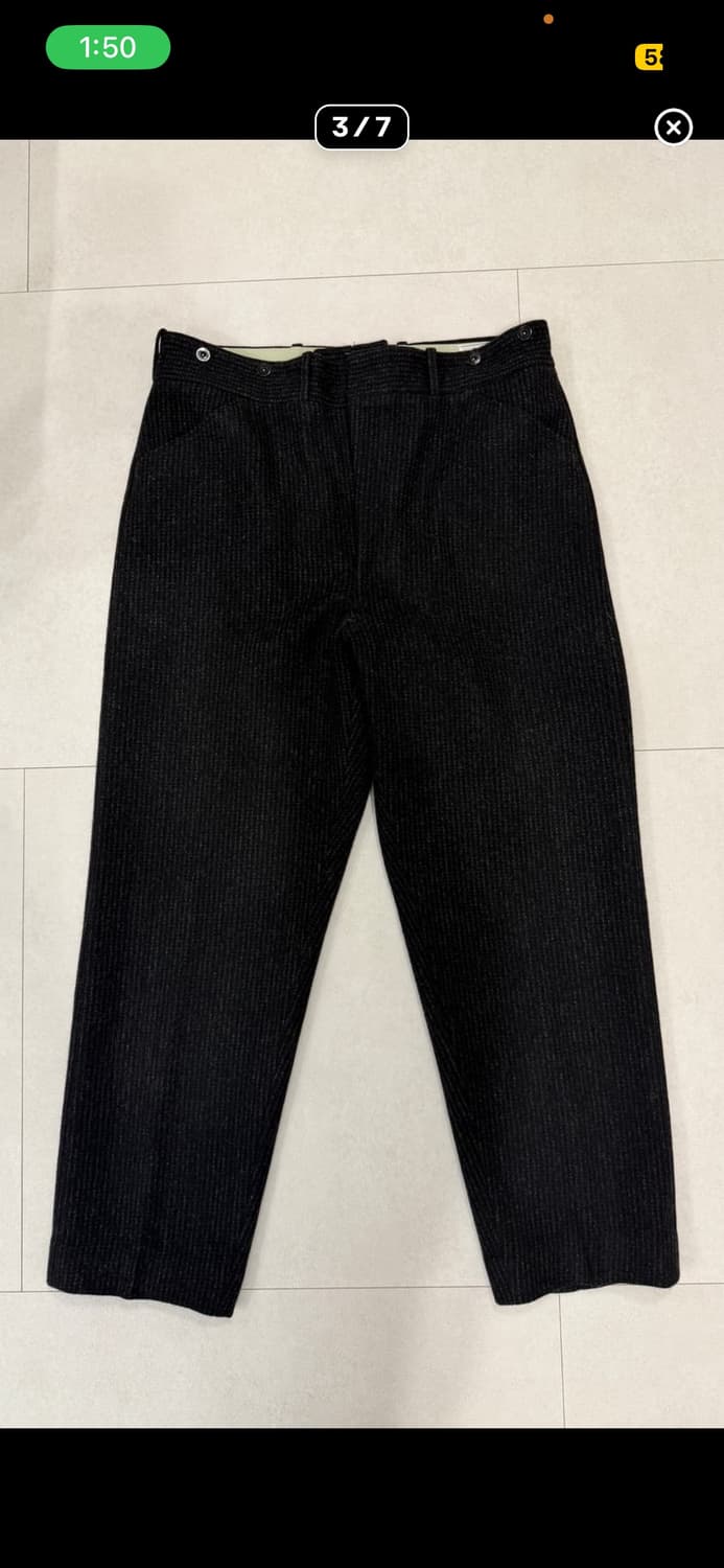 Woolrich 60~70s 빈티지 스트라이프 울 매키 노 팬츠 상품이미지3