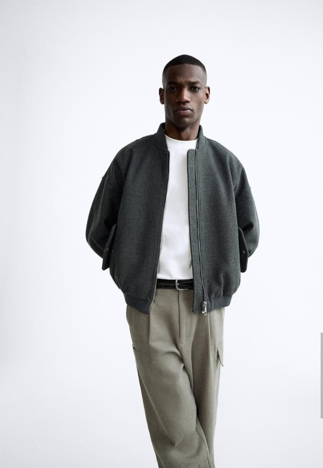 자라 울 봄버 항공자켓 M 상품이미지6