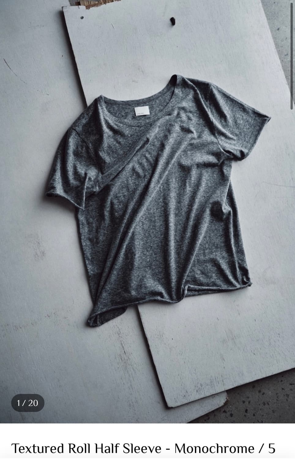 모노프리베 textured roll half sleeve 2사이즈 상품이미지2