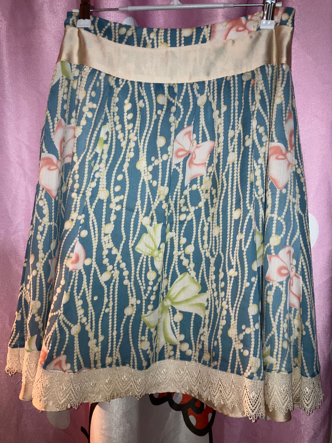 jpn 리본 에메랄드 스커트 상품이미지5