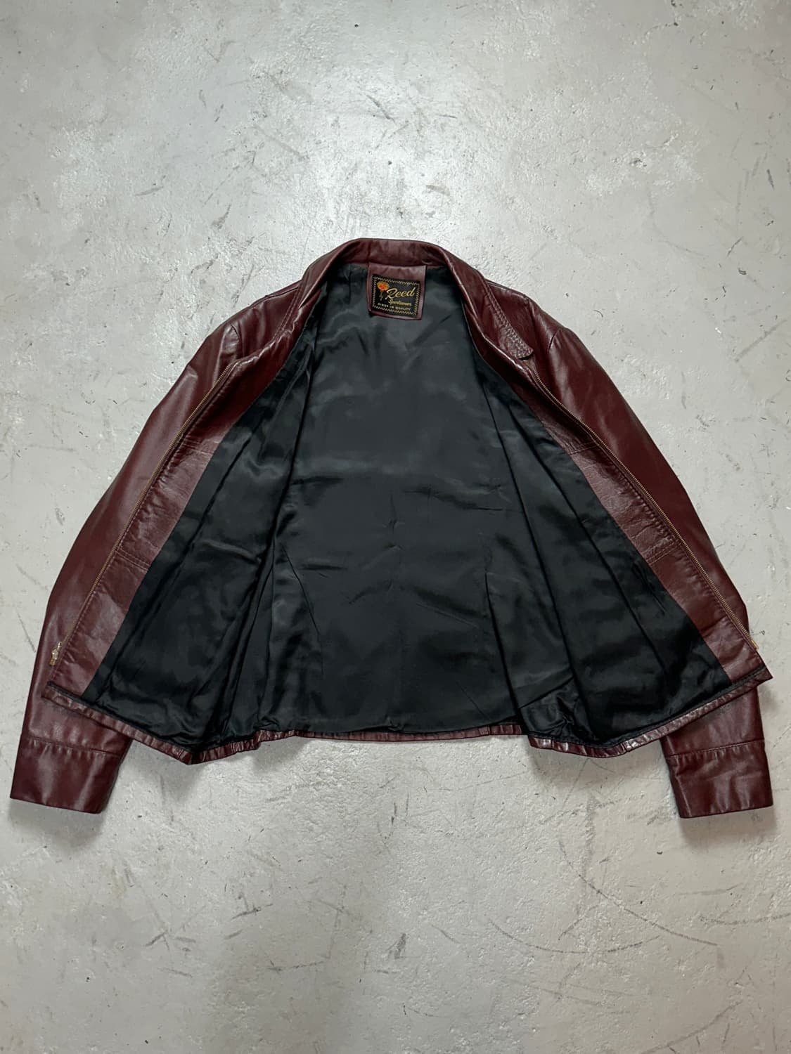 80's 빈티지 버건디 레더 자켓 파이트클럽 타일러 더든 상품이미지5