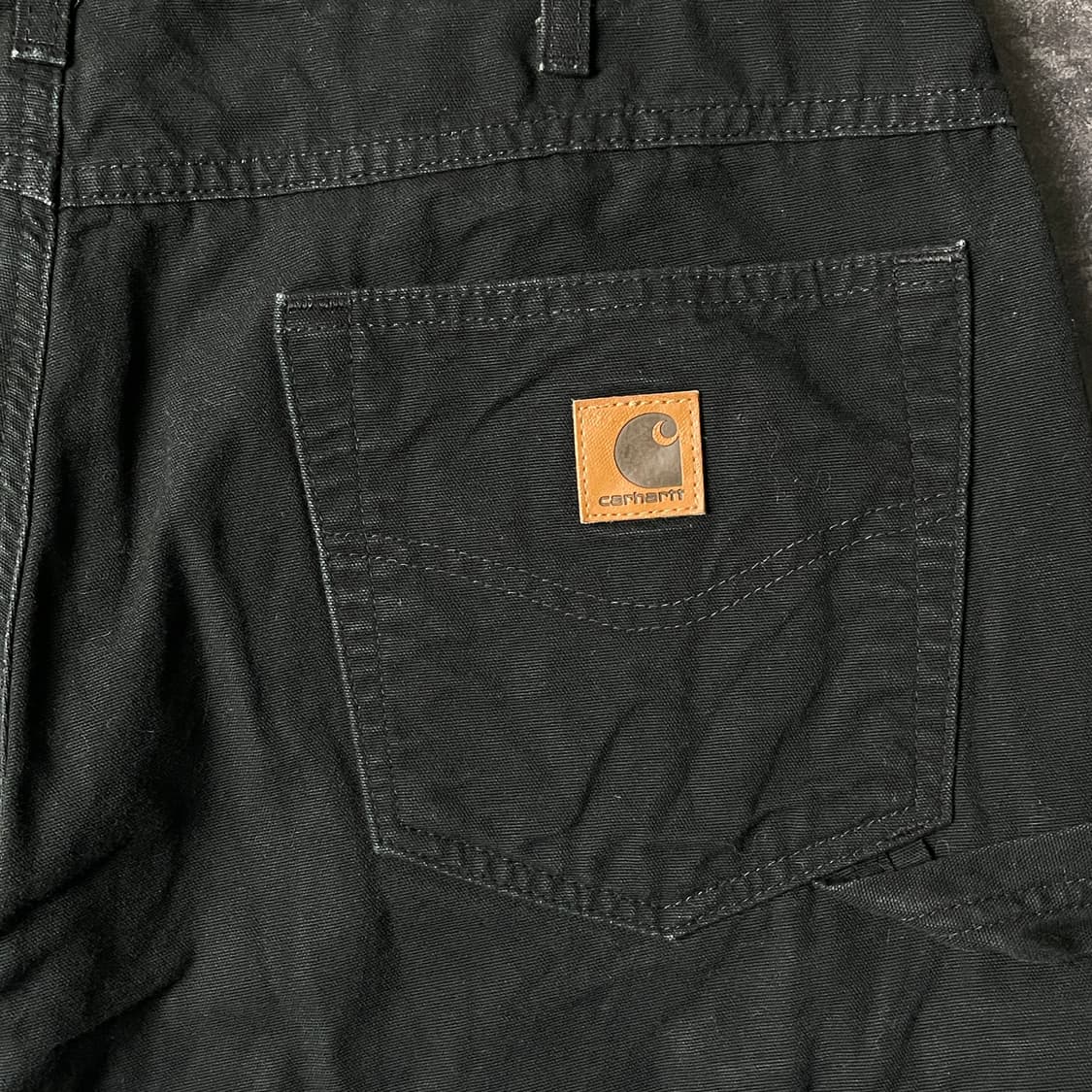 CARHARTT 칼하트 B159 블랙 가죽탭 카펜터 팬츠 A0086813 상품이미지8