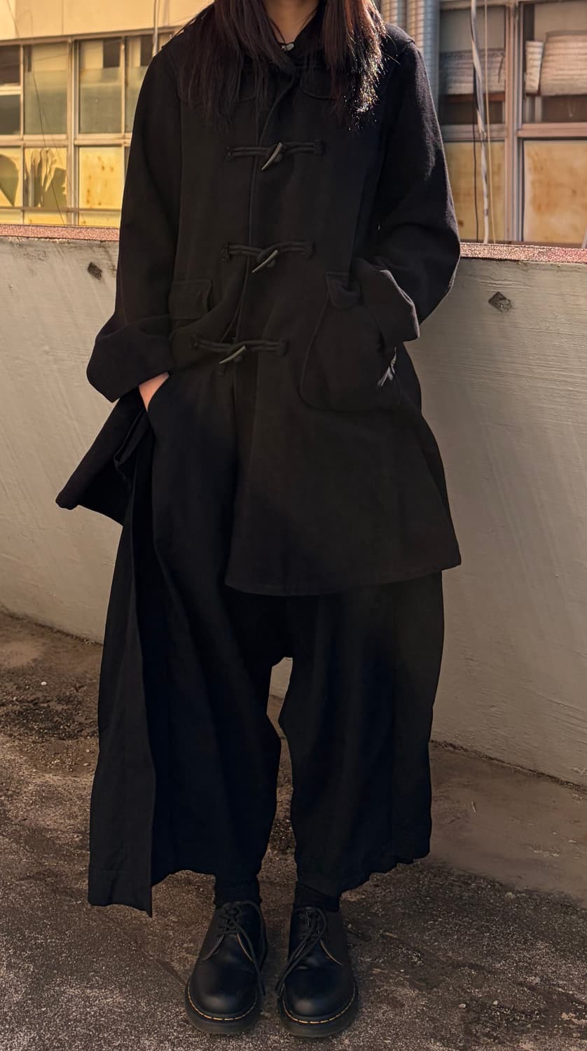 요지야마모토 더플 후드코트 상품이미지1