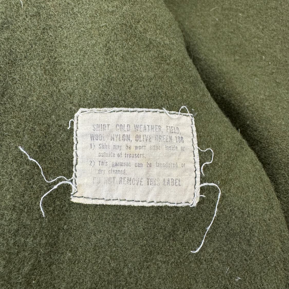 60s US army 미군 OG-108 울 필드 셔츠 (M)    상품이미지5