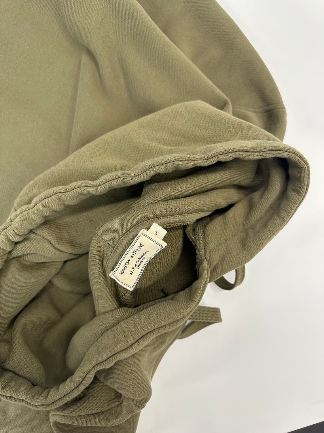 메종키츠네 더블폭스 후드 카키 s 상품이미지4