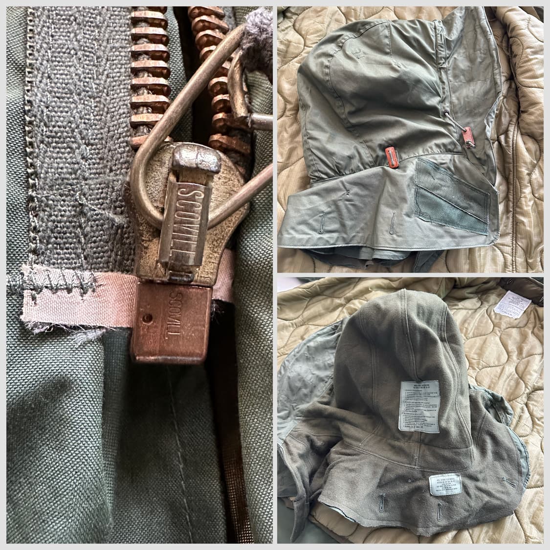 80s 미군 오리지널 M65 피쉬테일 파카 풀셋(내피,후드) M 상품이미지4