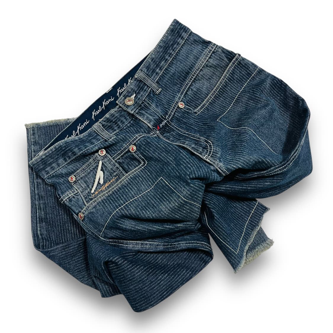 칼 카니 올드스쿨 23 Stripe 워시드 빈티지 데님 팬츠 상품이미지1