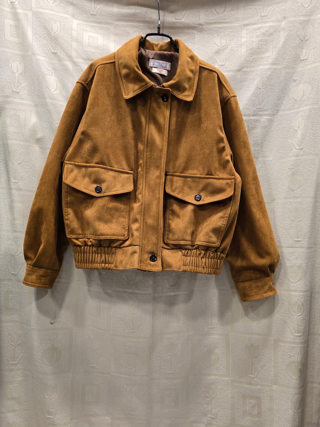 웬즈데이오아시스 스웨이드 프렌치 블루종 자켓 프리사이즈 상품이미지1