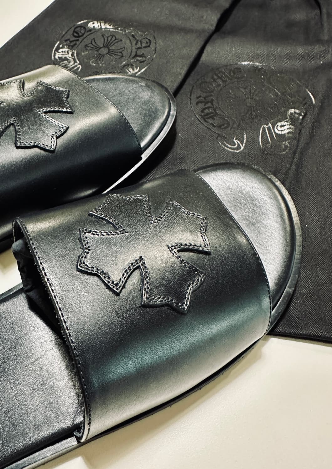 크롬하츠 CH 슬라이드 44사이즈 블랙 신품 슬리퍼 샌들 상품이미지2