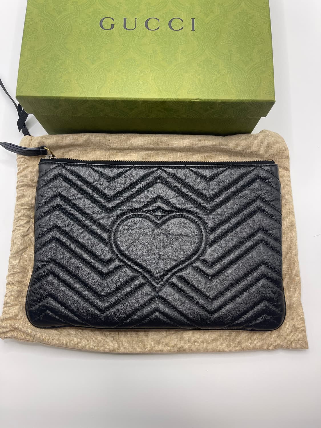 구찌 마몽(마틀라세) 블랙 클러치 상품이미지7