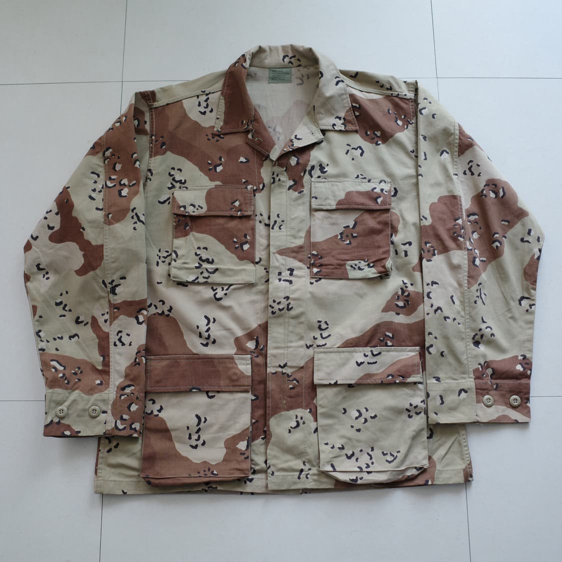 90s 미군 리프로 사막6색 초코칩 데저트 BDU 자켓 M-R 상품이미지1