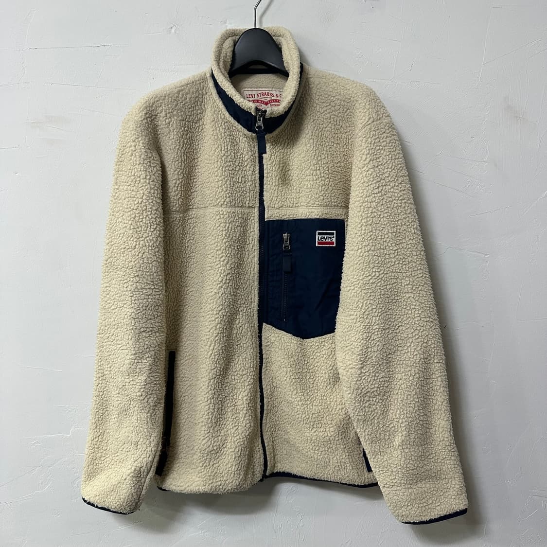 (M) 리바이스 아이보리 양털 플리스 자켓 상품이미지1