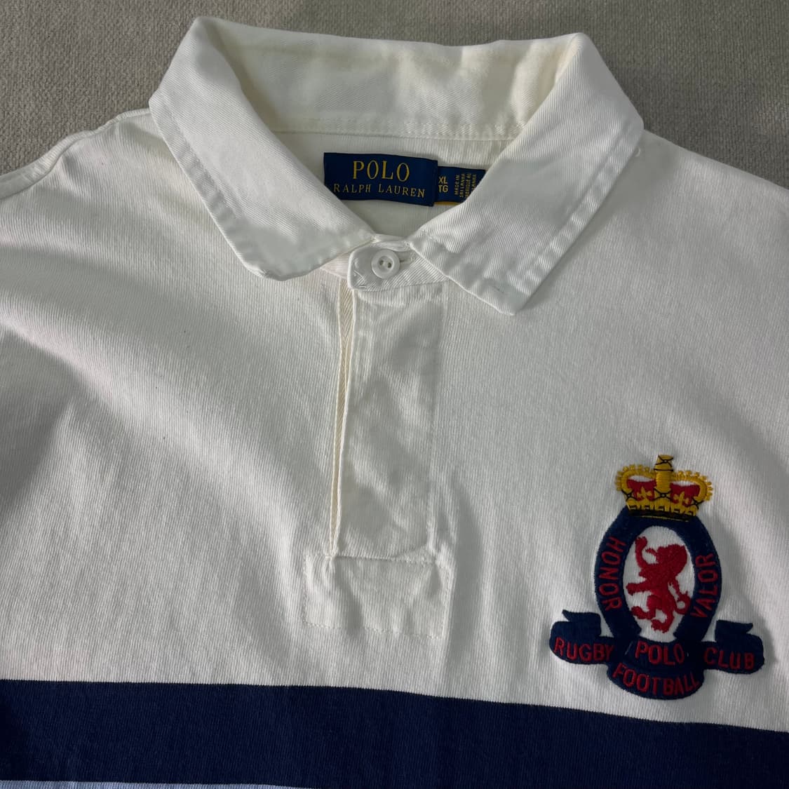 105 폴로랄프로렌 빈티지 엠블럼 럭비티 상품이미지3