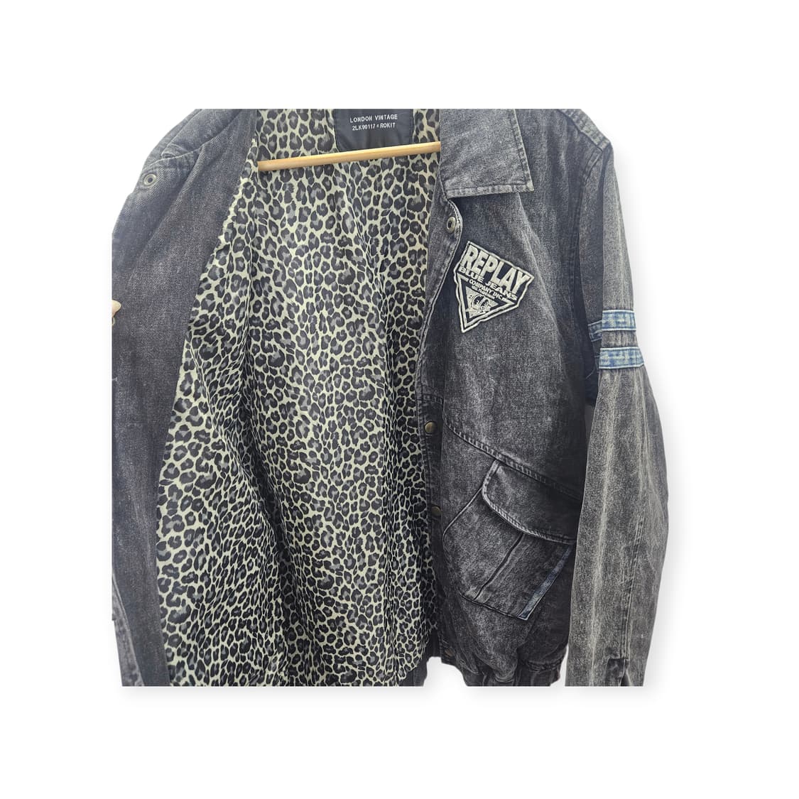 리플레이 빈티지 데님 자켓 워싱 블랙 상품이미지5