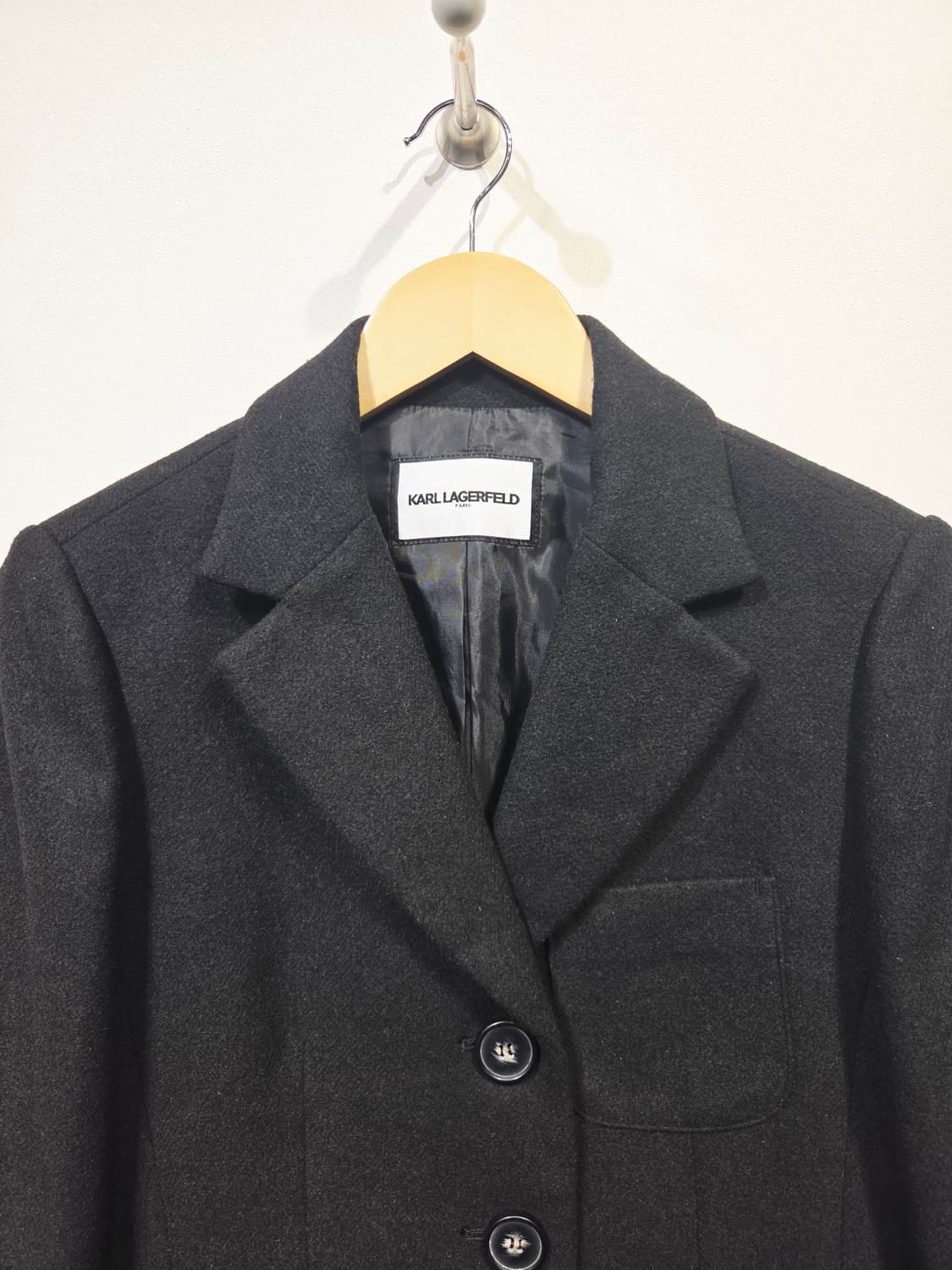 칼라거펠트 파리(KARL LAGERFELD) 블랙 울 혼방 자켓 상품이미지3