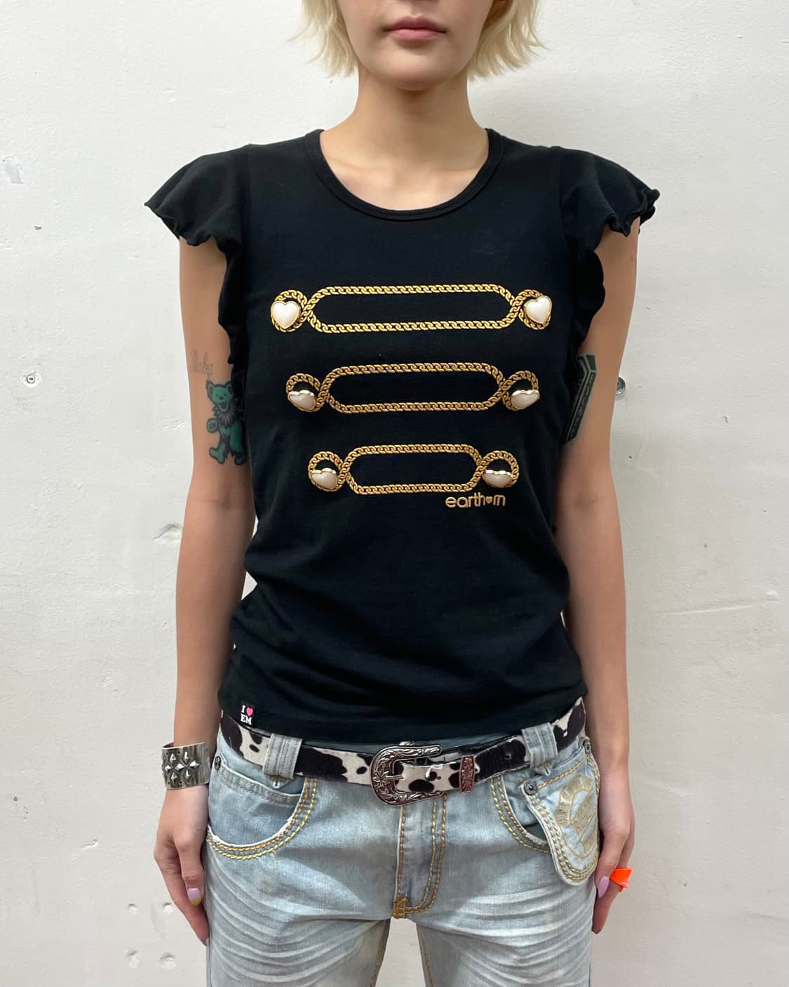 Napoleon Shirring Black T-shirt  상품이미지3