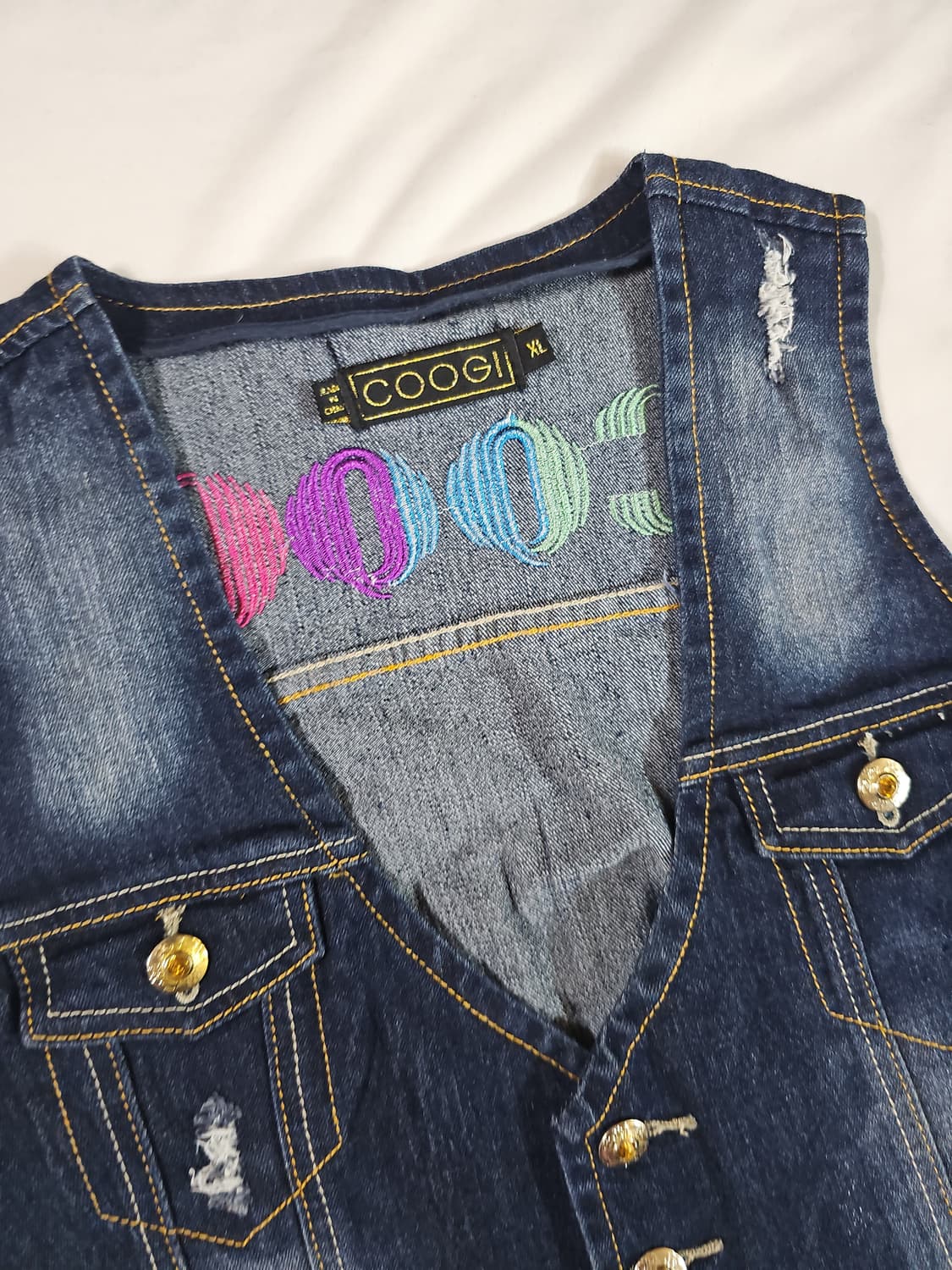 COOGI 쿠지 빈티지 여성 데님 베스트 y2k 쿠기 상품이미지3