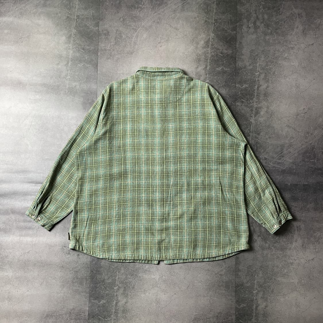 WOOLRICH 울리치 빈티지 그린체크 플란넬 코튼 셔츠 A00342 상품이미지6