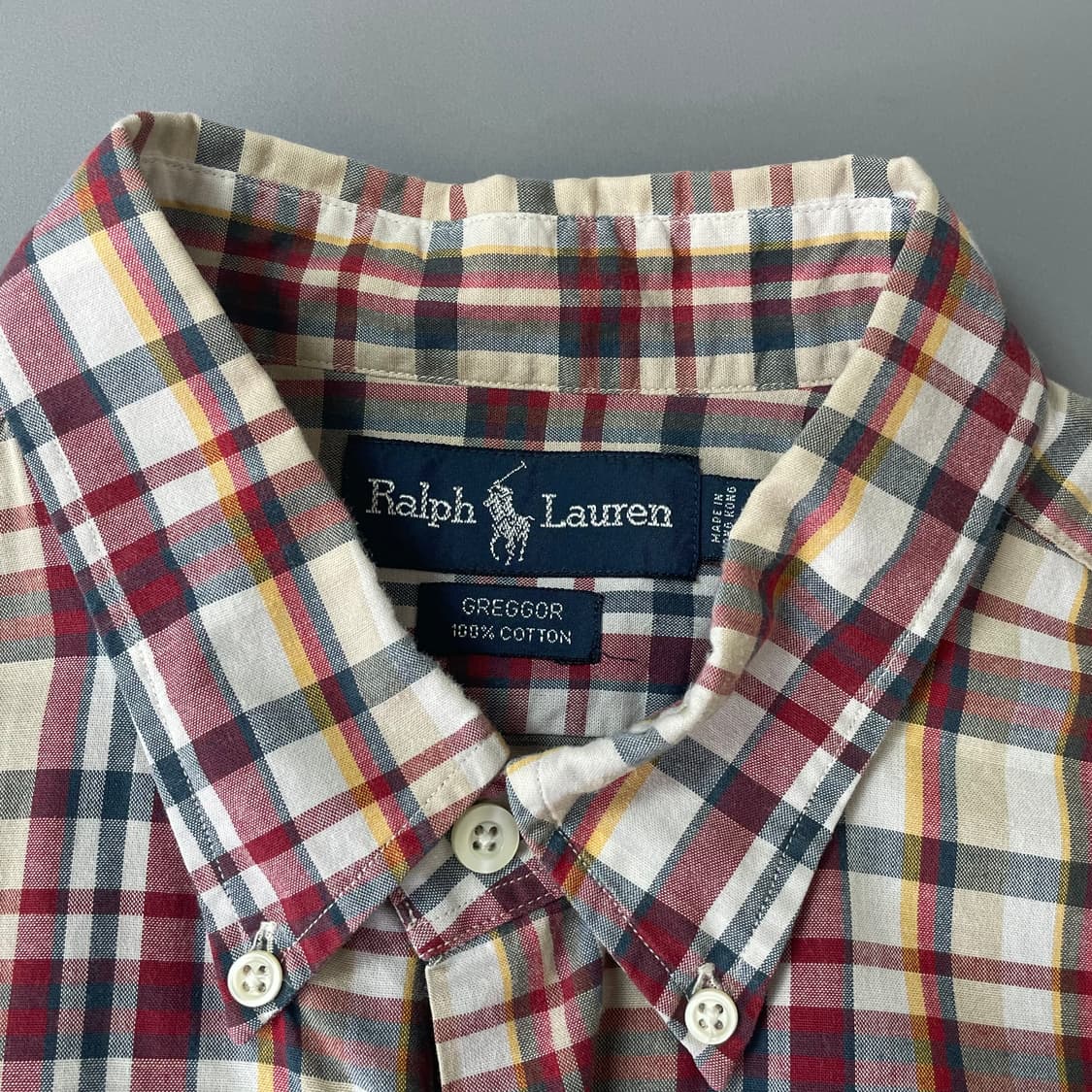폴로랄프로렌 90s 그레고르 체크 반팔셔츠 L 상품이미지4