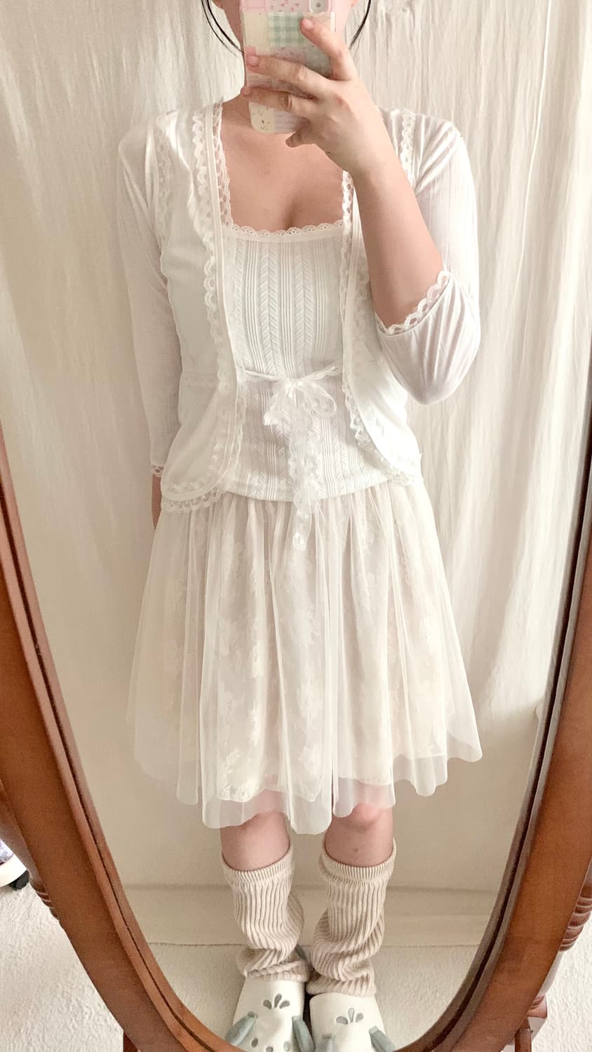 7부 소매 레이스 볼레로 상품이미지4