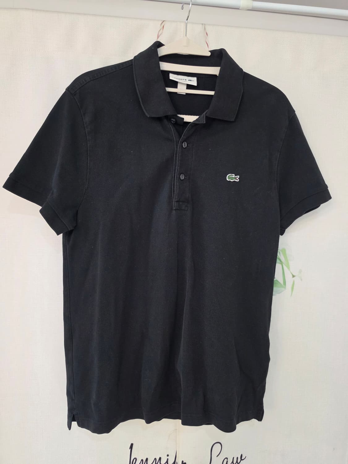 95)라코스테 블랙 반팔 폴로티셔츠 상품이미지1