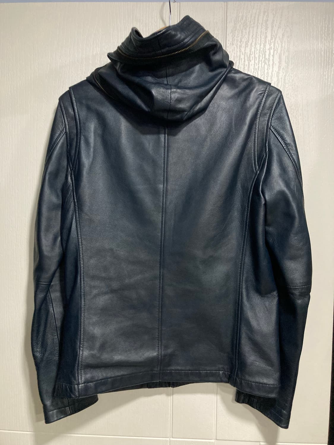 00s 캐서린햄넷 에일리언 후드 가죽 자켓 상품이미지10