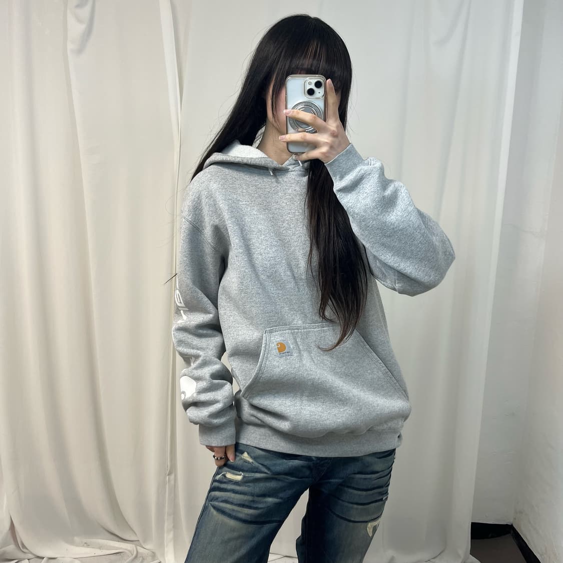 Carhartt grey hoodie 상품이미지1