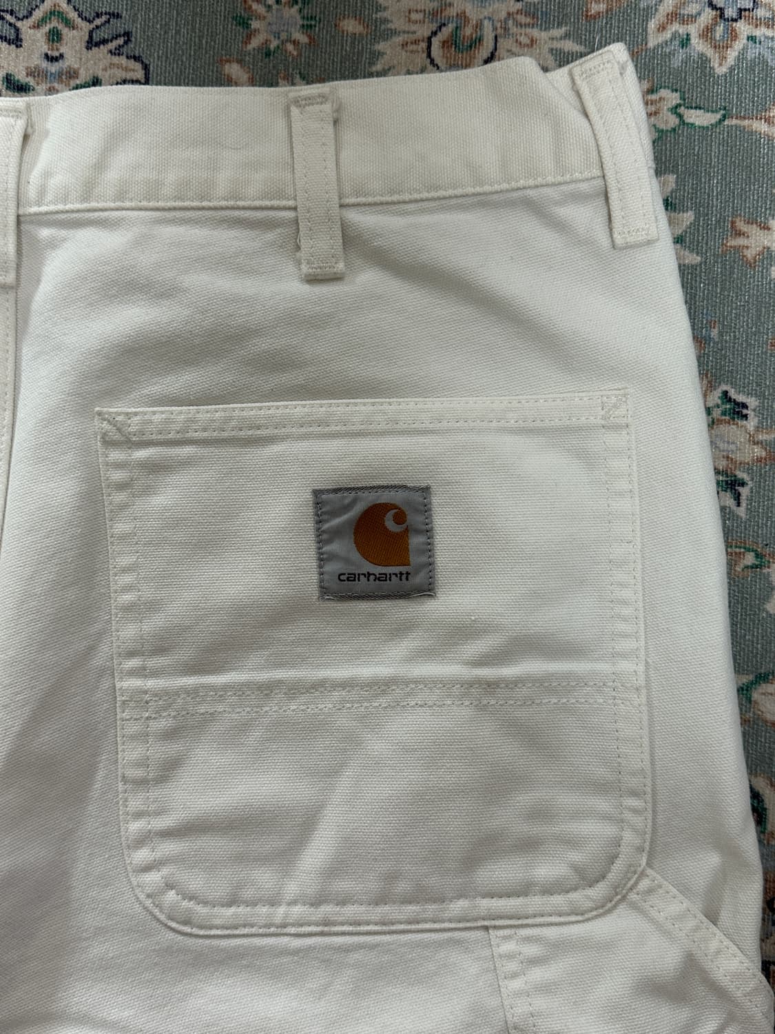 (32)CarharttWip 싱글니 팬츠 화이트 상품이미지3