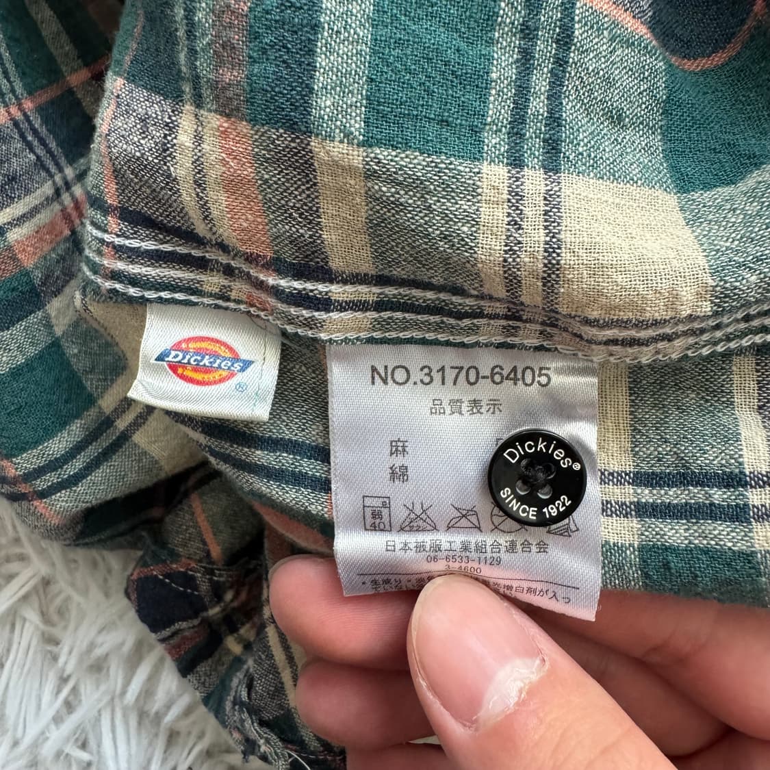 DICKIES 일본빈티지 노드 체크 셔츠 디키즈 빈티지셔츠 M 44 상품이미지6