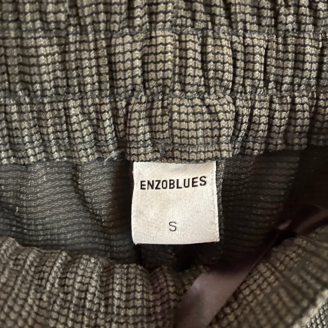 엔조블루스 자카드 밴딩 부츠컷 팬츠 (Khaki) S 상품이미지4