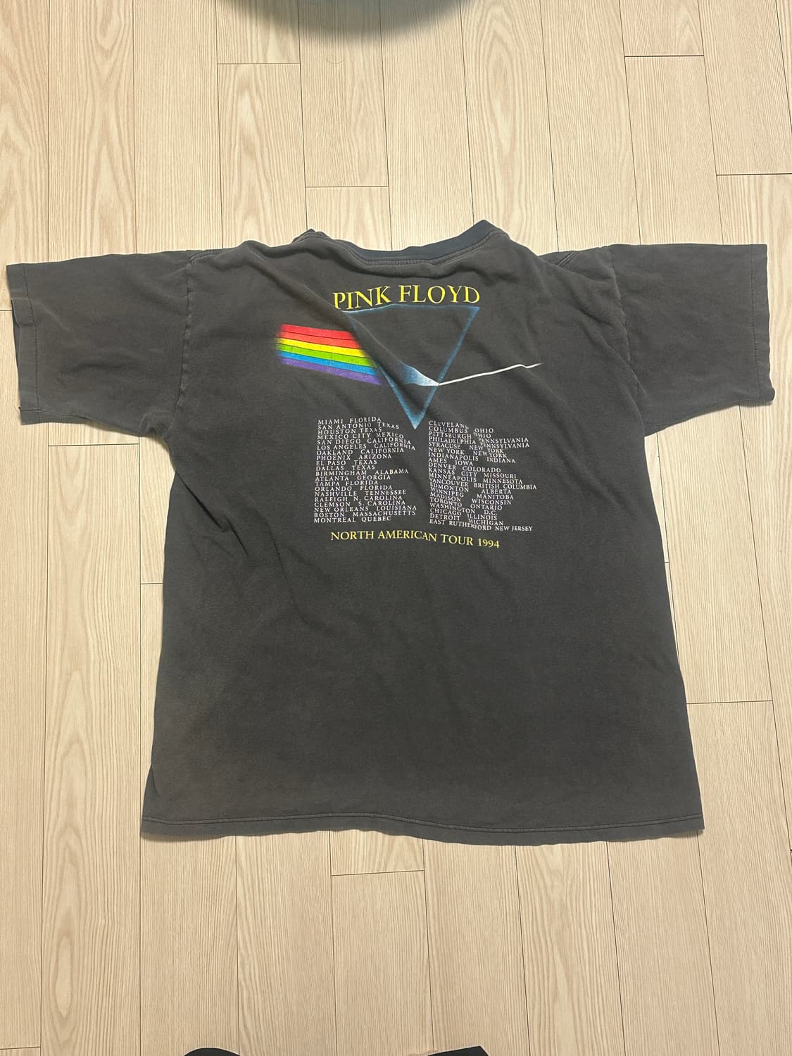 90s 핑크플로이드 빈티지 프리즘 밴드 티셔츠 상품이미지2