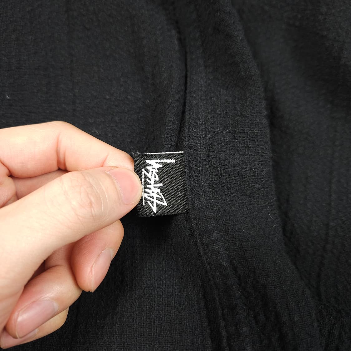 스투시 시어서커 셔츠 블랙 상품이미지6