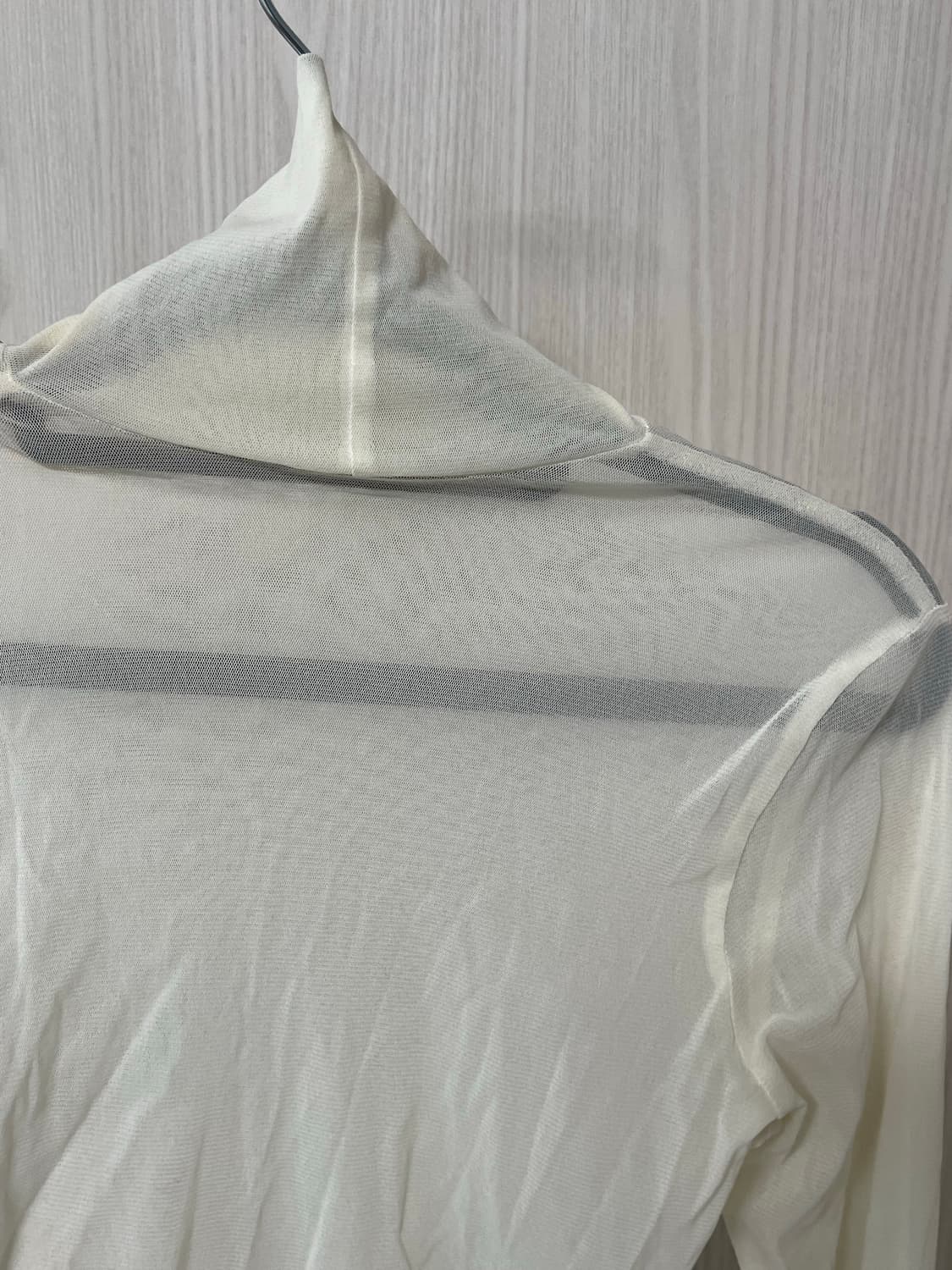 HIROKO BIS 아이보리 시스루 터틀넥 상품이미지4