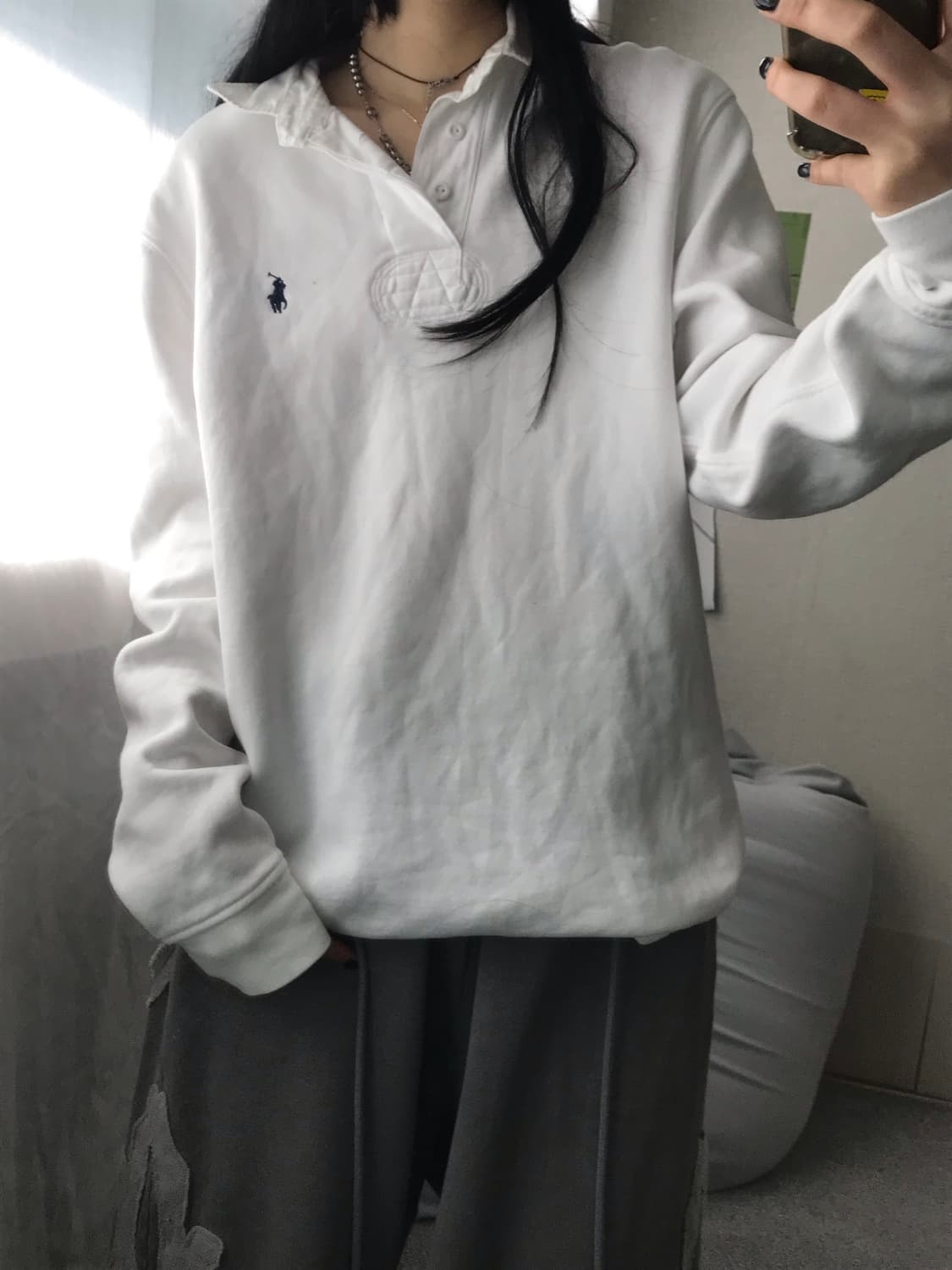 폴로 화이트 럭비티셔츠 상품이미지3