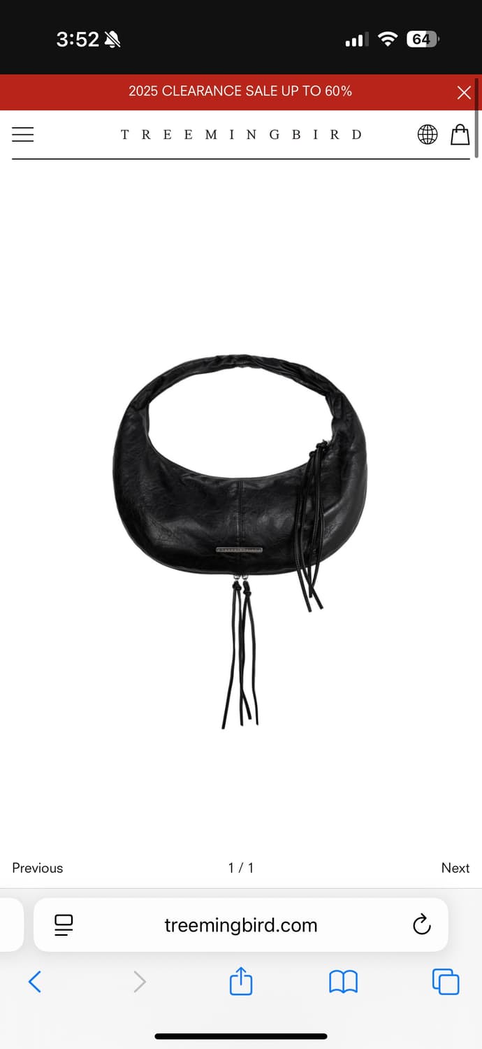 트리밍버드 지퍼 미니 호보백 상품이미지1