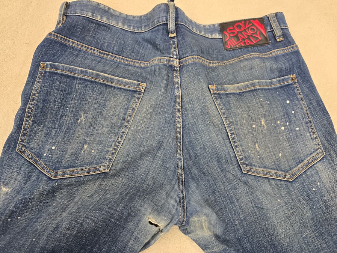 정품) 디스퀘어드2 화이트페인팅 덧댐스케이.  싸이즈 38.   74LB 상품이미지9