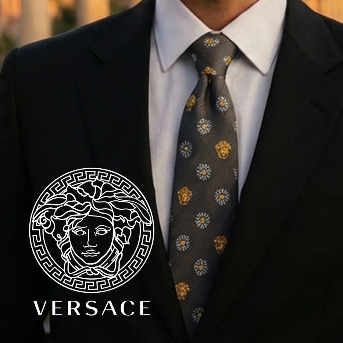 지아니 베르사체 메두사 패턴 넥타이 9.6cm B등급 E869 상품이미지1