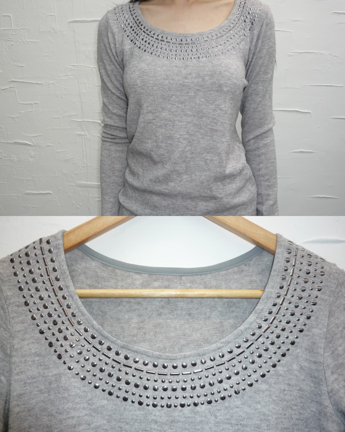 grey stud knit 상품이미지1