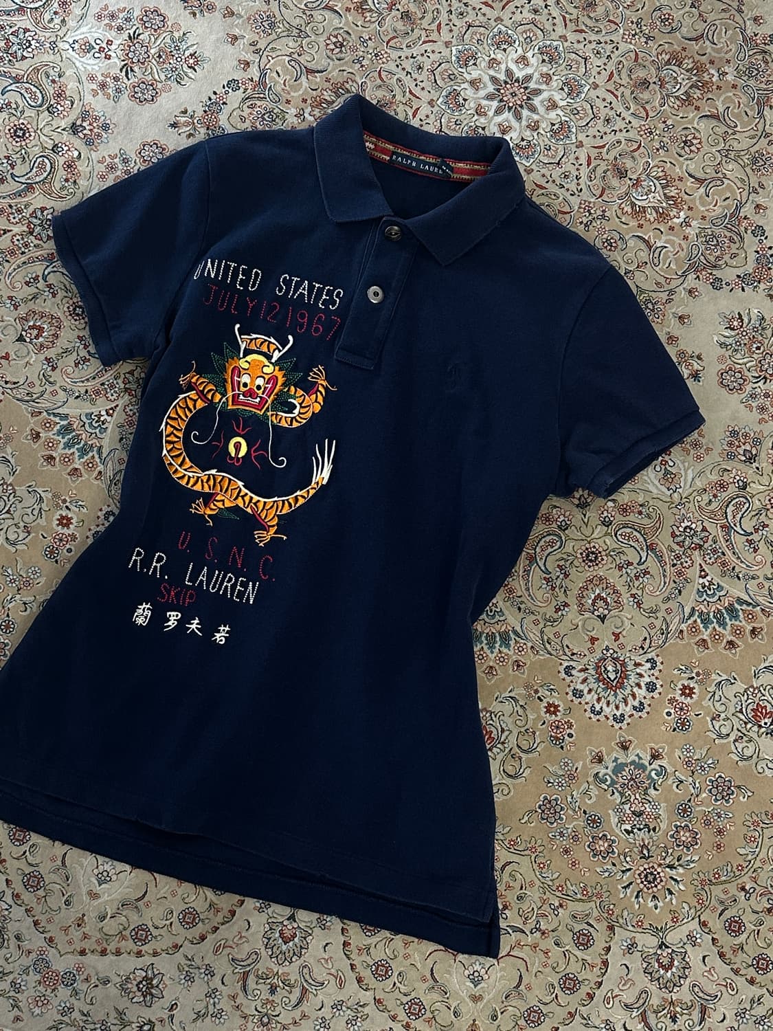 랄프로렌 네이비 드래곤 빅로고 카라티  상품이미지3