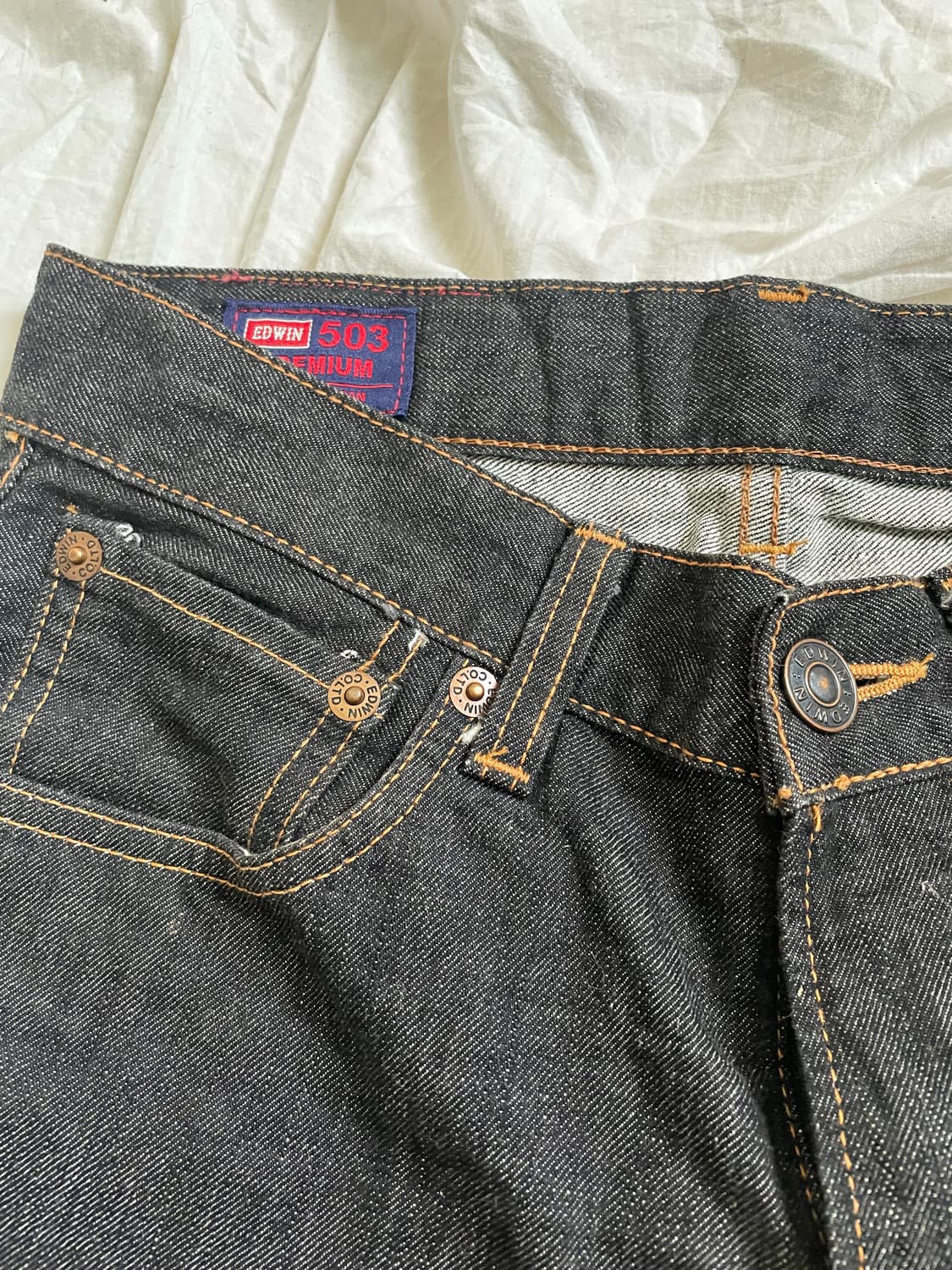 에드윈 503 프리미엄 셀비지 데님 팬츠  상품이미지3