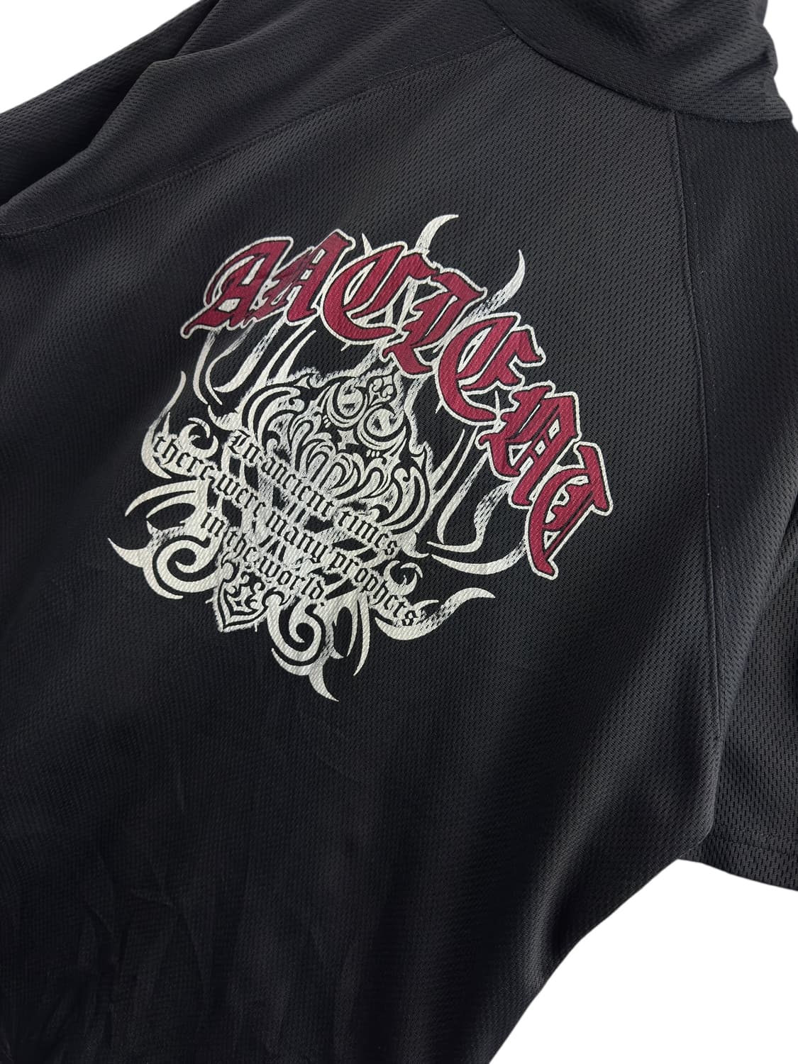 JPN Y2K 레터링 프린팅 반팔 트랙져지1473 상품이미지5