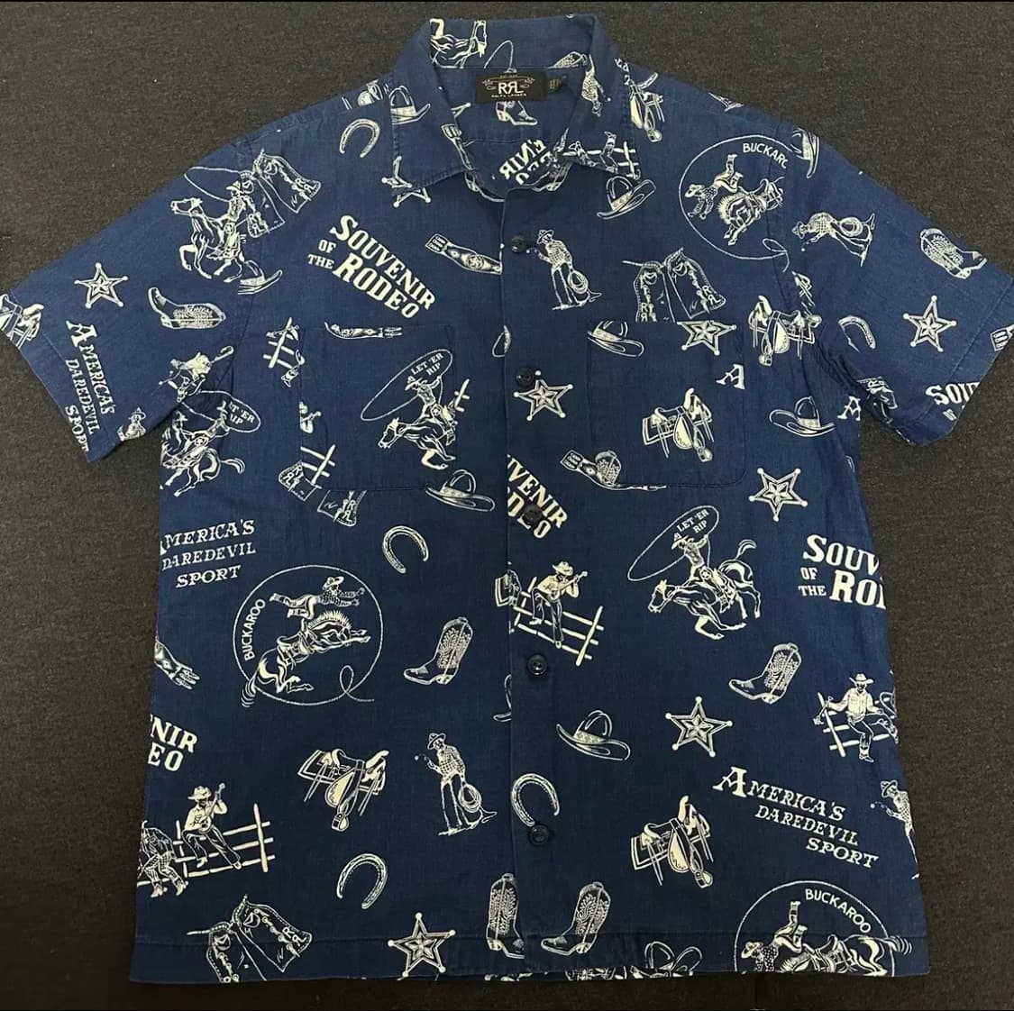 RRL 반팔셔츠 M 로데오 웨스턴 셔츠 판매 상품이미지3